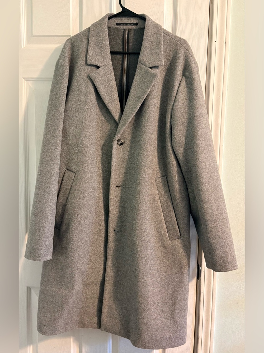 H&M Men's Grey Pea Coat